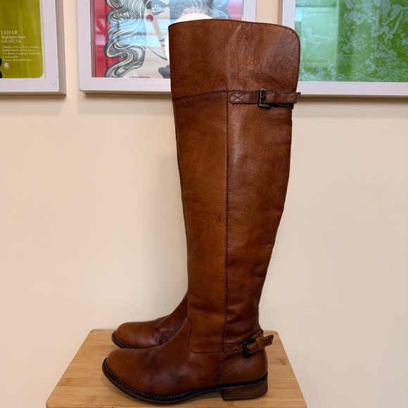 Must Have Vintage Over The Knee Brown Riding Boots - Picture 2 of 13